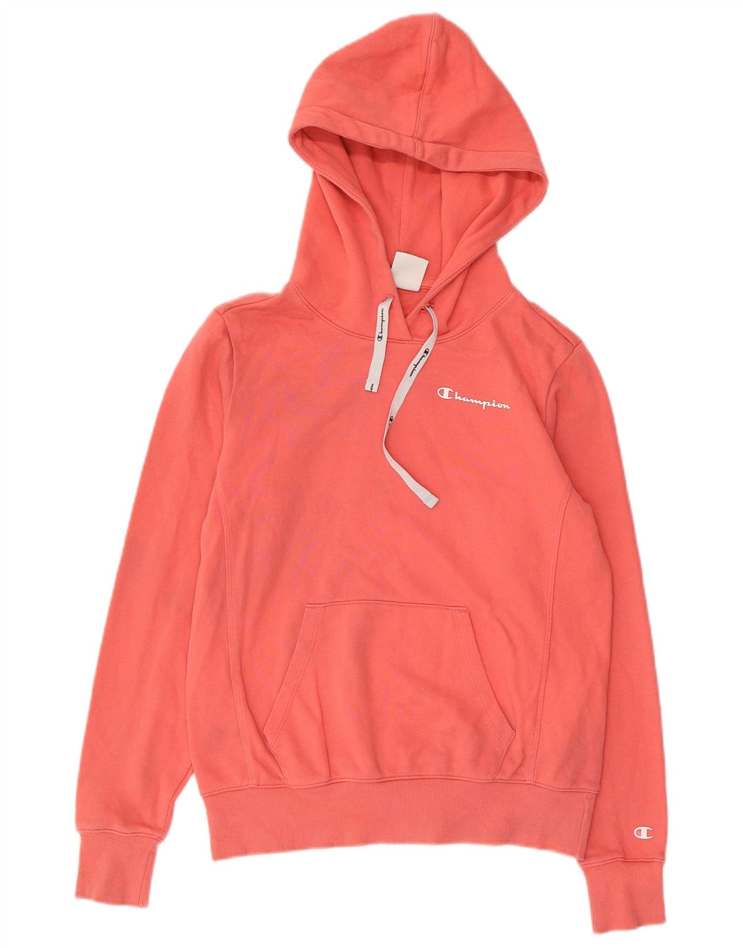 Champion Dame Hoodie Jumper UK 10 Small Pink Bomuld