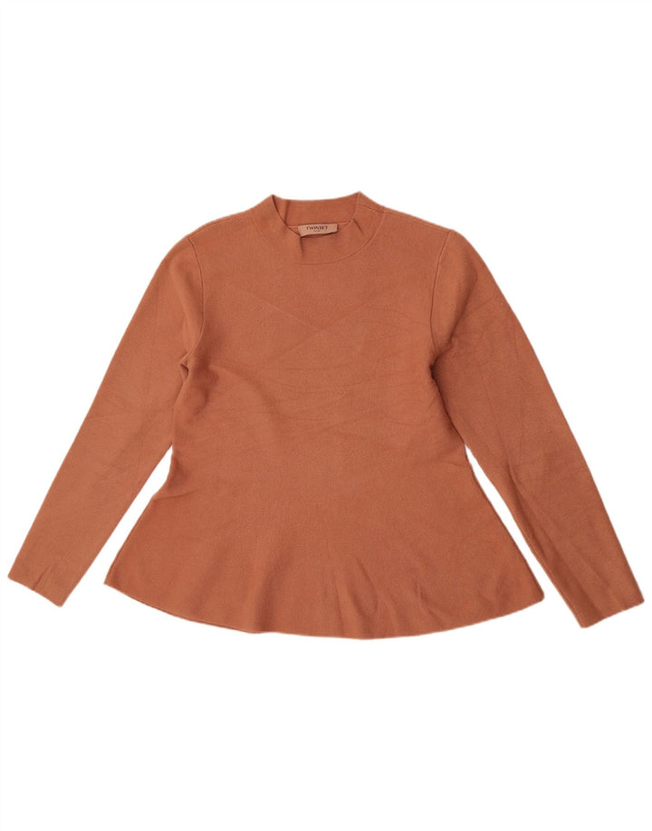 Twinset Dame Top Langærmet UK 12 Medium Brun