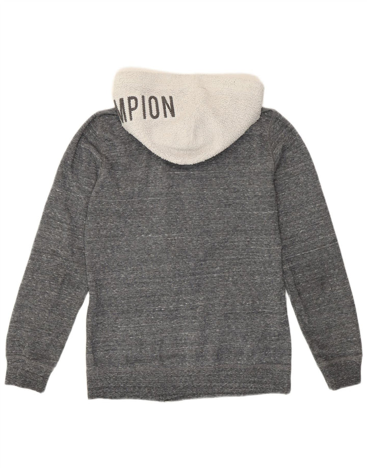 Champion hættetrøje til kvinder med lynlås UK 12 Medium Grey Flecked Polyester