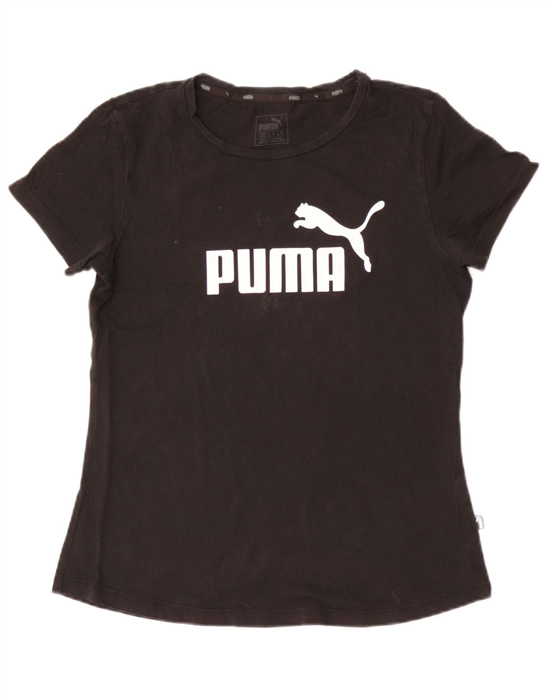 Puma Grafisk T-Shirt Top UK 12 Medium Sort