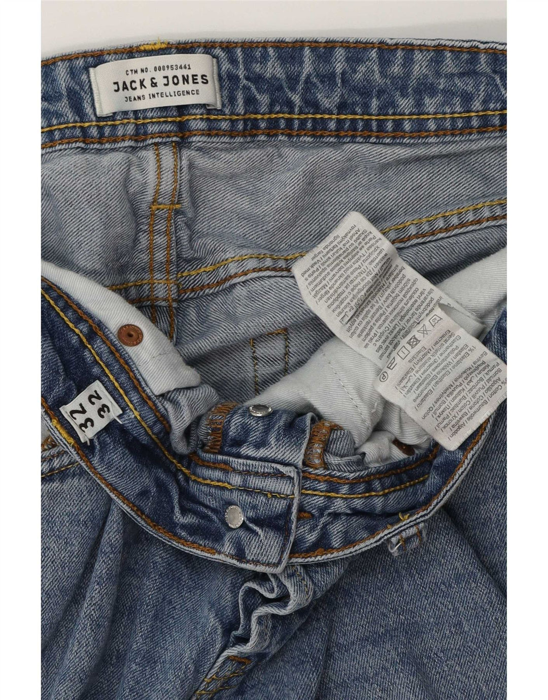 Jack & Jones Herre Tim Slim Jeans W32 L32 Blå Bomuld