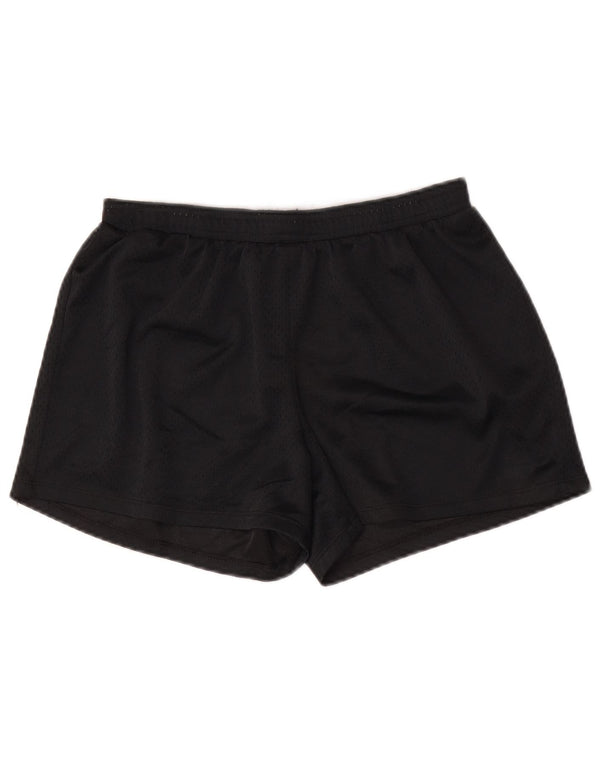 Champion Womens Sports Shorts UK 12 Medium Black Polyester