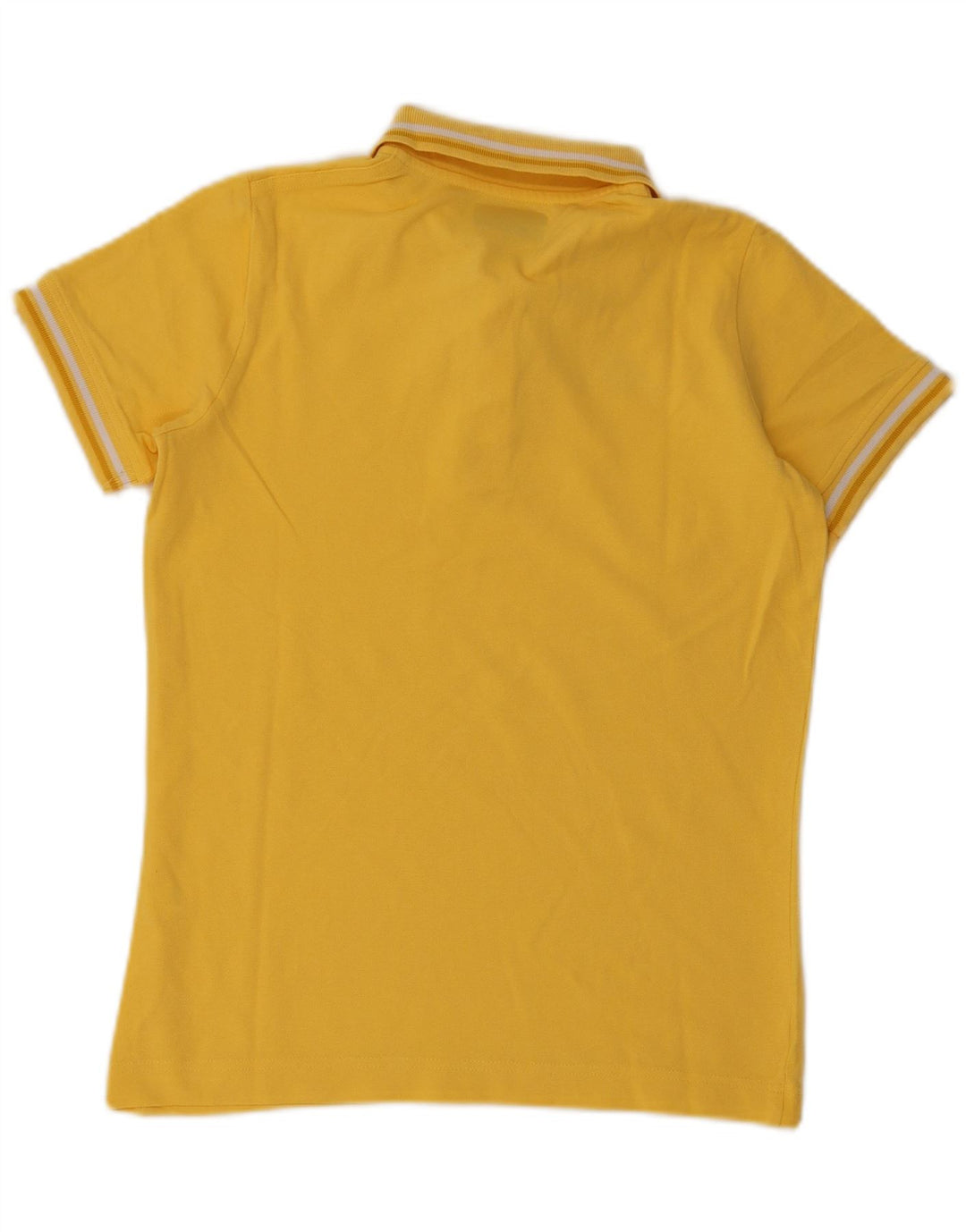 Kappa Dame Polo Shirt UK 14 Stor Gul Stribet