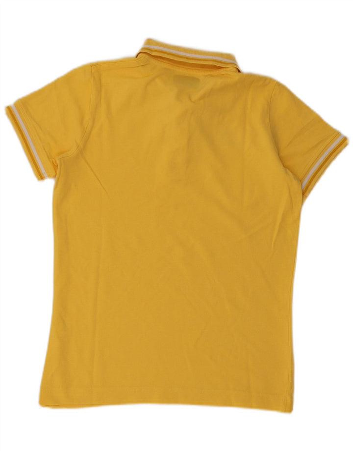 Kappa Dame Polo Shirt UK 14 Stor Gul Stribet