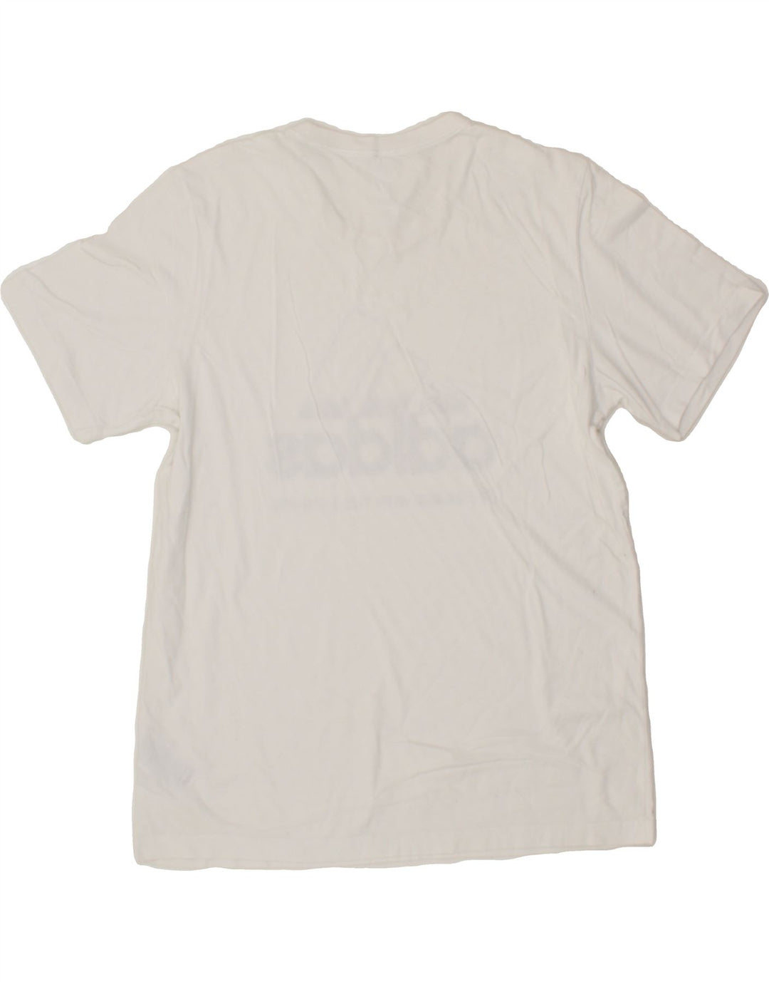 ADIDAS Mens Graphic T-Shirt Top Medium White Cotton Vintage Adidas and Second-Hand Adidas from Messina Hembry 