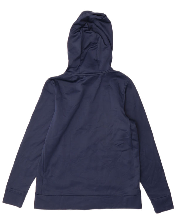 Nike Womens Mars Cheerleading Zip Hoodie Sweater UK 12 Medium Navy Blue