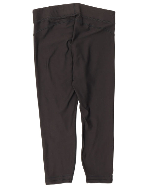 Under Armour Womens Heat Gear Capri Leggings UK 14 Large Black