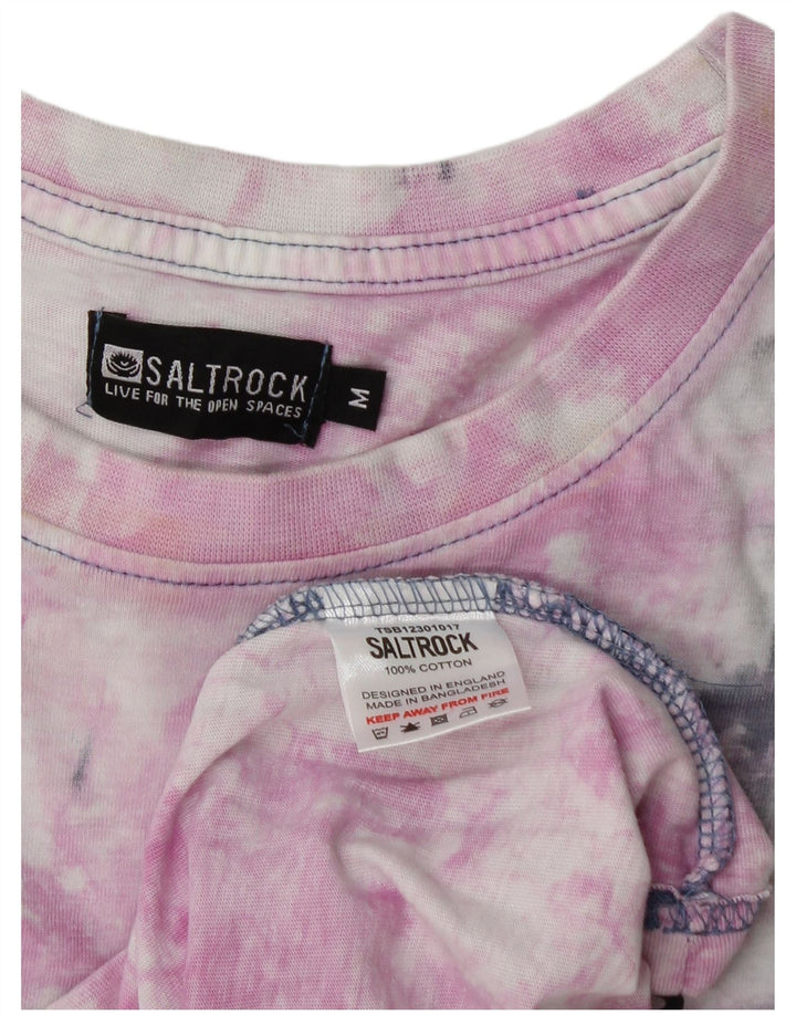 Saltrock Herre grafisk T-shirt Top Medium Flerfarvet Tie Dye Bomuld