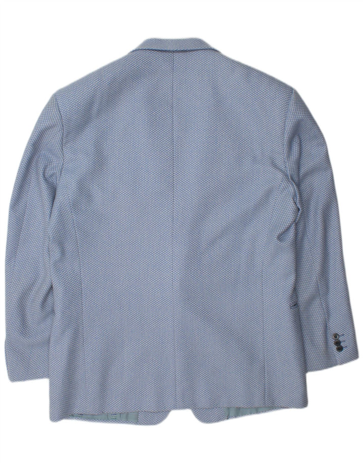 Pal Zileri Herre 2-knaps blazerjakke IT 54 2XL Blå Geometrisk Uld