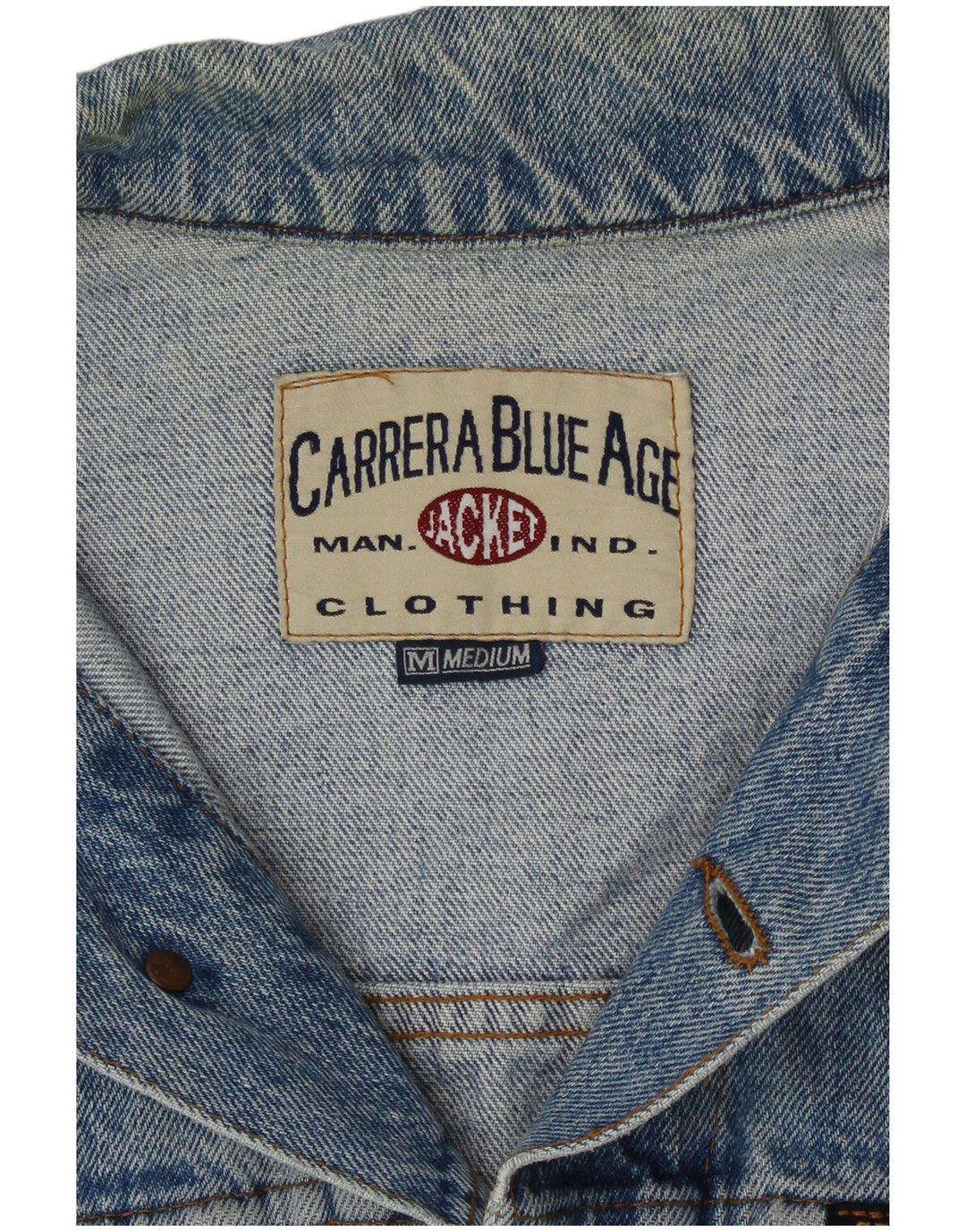 Carrera Herre denimjakke UK 38 Medium Blue Cotton