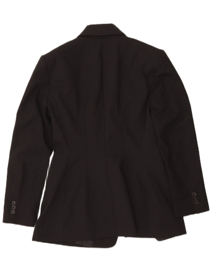 Zara Dame 2 Button Blazer Jacket UK 14 Large Black Polyester
