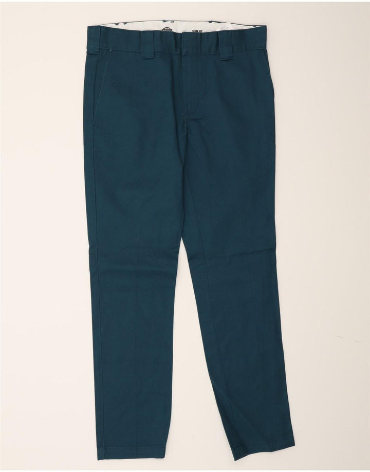 Dickies Herre Slim Fit Chino Bukser W32 L32 Blå Polyester