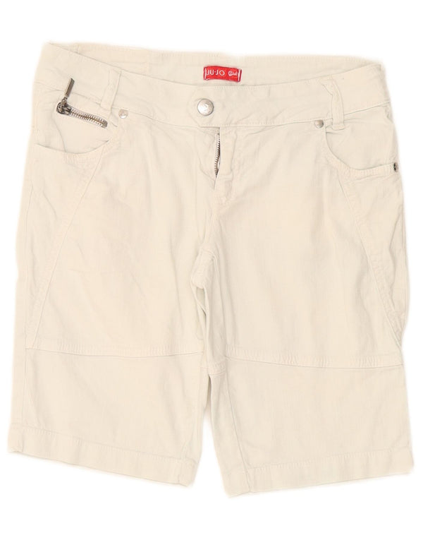 Liu Jo denimshorts til piger 13-14 år W28 Off White Bomuld