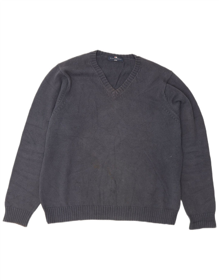Marks & Spencer Herre Blue Harbor V-hals sweater Medium Navy Blue