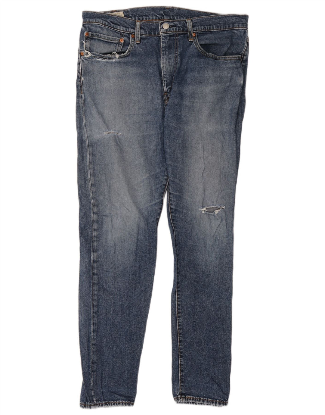 Levi's Herre 512 Distressed Slim Tapered Jeans W34 L32 Blå Bomuld