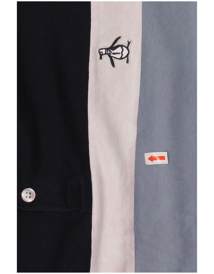 PENGUIN Herre poloshirt XL marineblå stribet bomuld