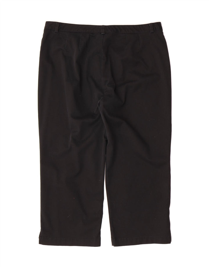 DOCKERS Womens Stain Defender Straight Capri Trousers W36 L22 Black Vintage Dockers and Second-Hand Dockers from Messina Hembry 