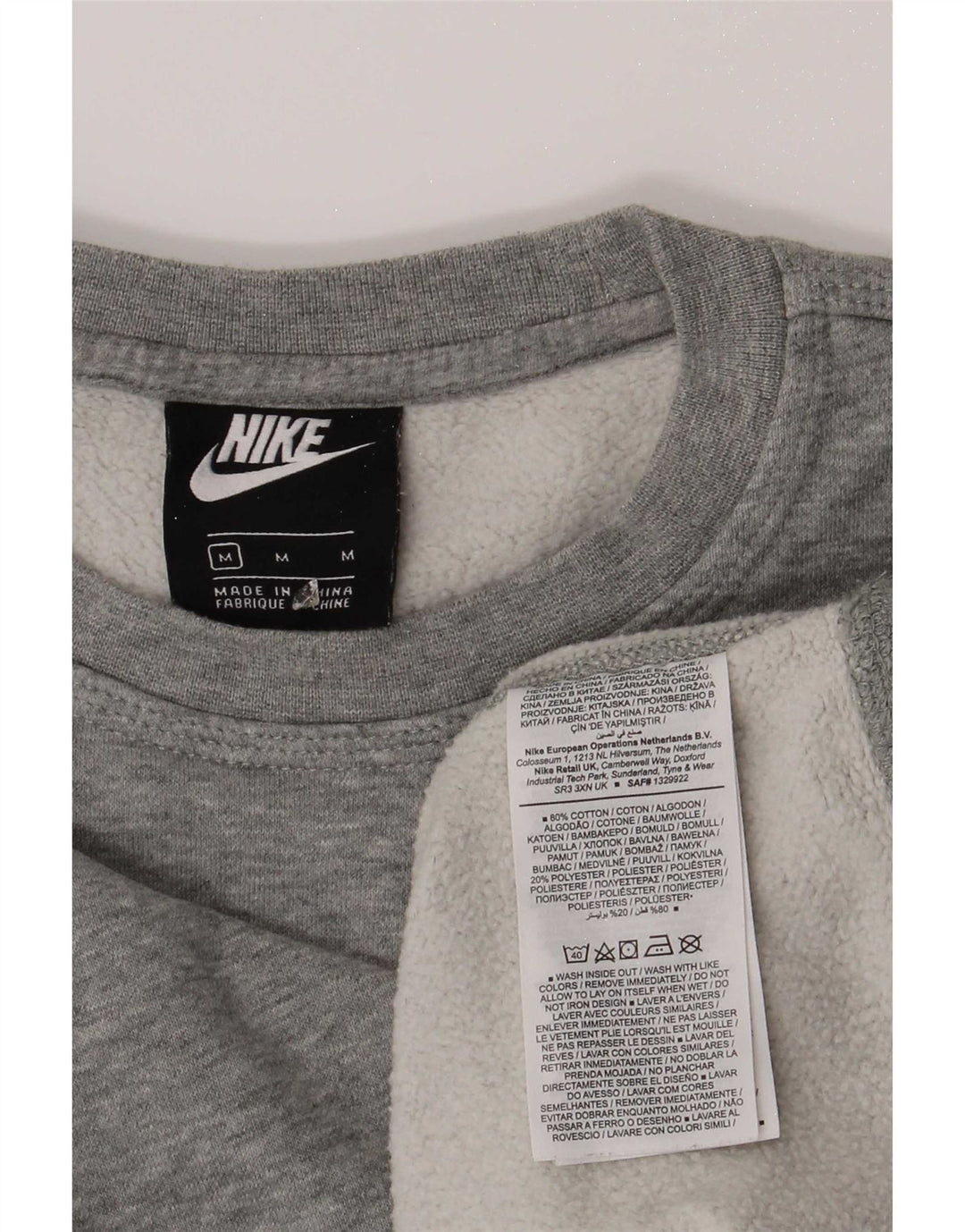 Nike Sweatshirt-trøje til mænd Medium Grey Flecked Bomuld