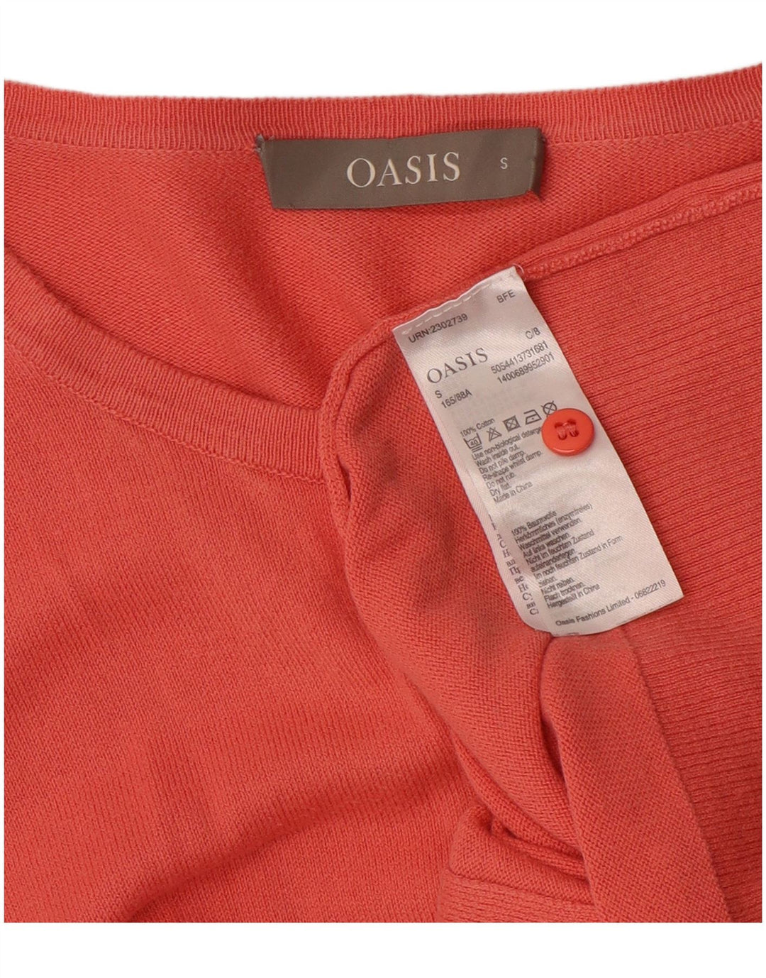 Oasis Dame Cardigan Sweater UK 10 Small Pink Bomuld