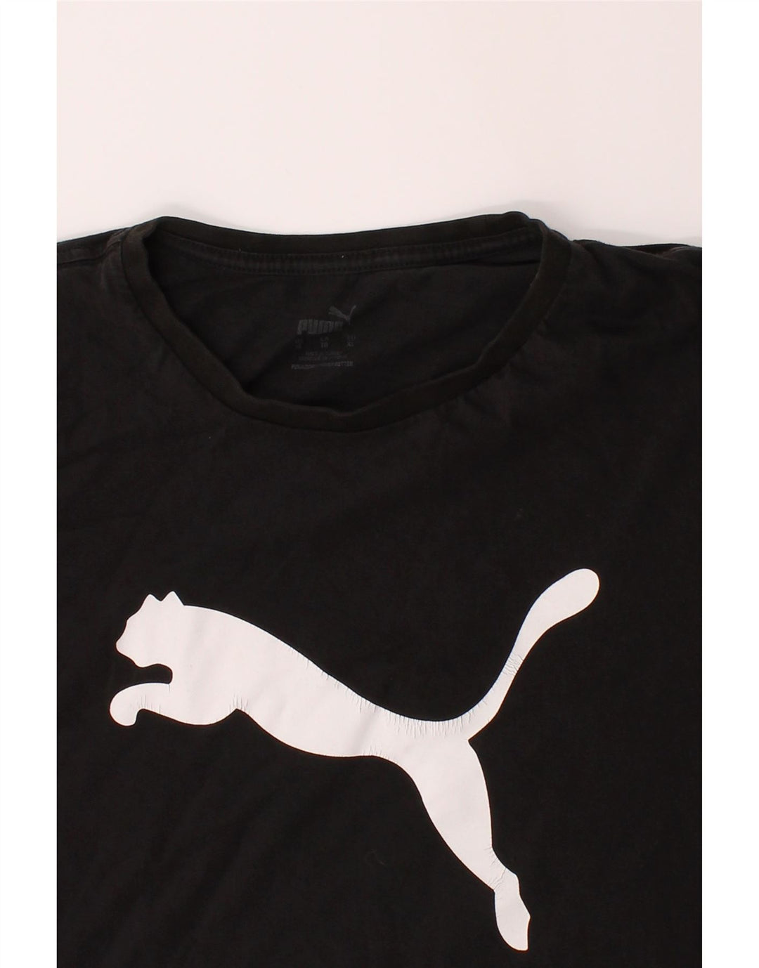 PUMA Mens Graphic T-Shirt Top XL Black Cotton Vintage Puma and Second-Hand Puma from Messina Hembry 