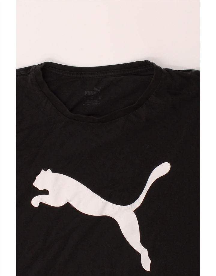 PUMA Mens Graphic T-Shirt Top XL Black Cotton Vintage Puma and Second-Hand Puma from Messina Hembry 