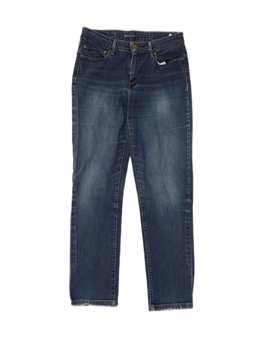 LEVI'S Womens Demi Curve Slim Jeans W28 L27 Blue Cotton