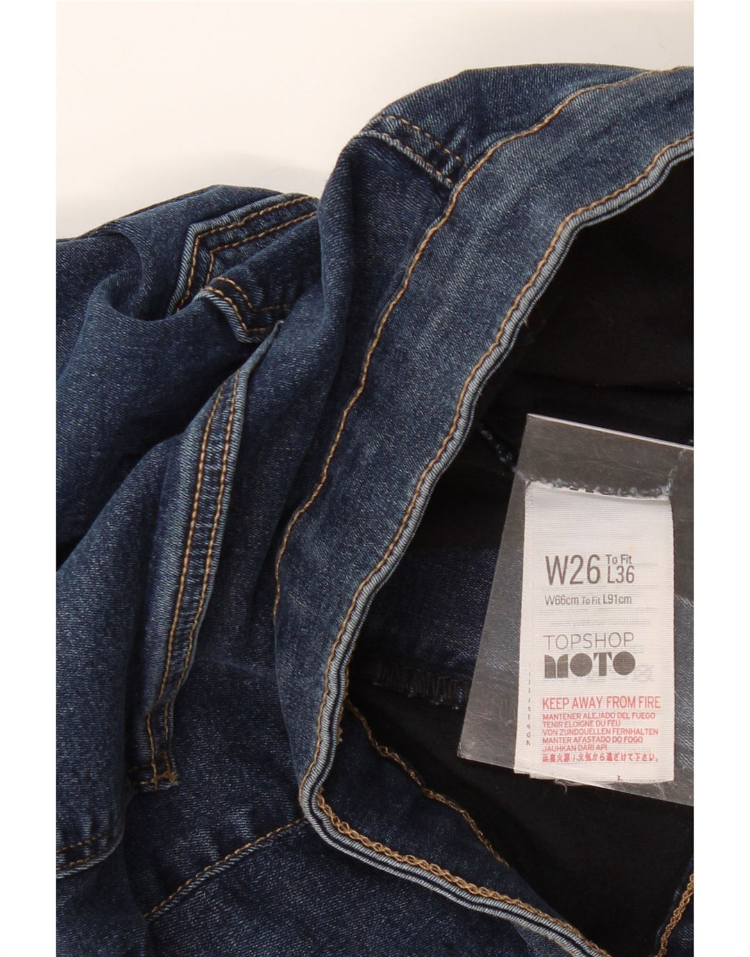 TOPSHOP Dame Skinny Jeans W26 L32 Blå Bomuld