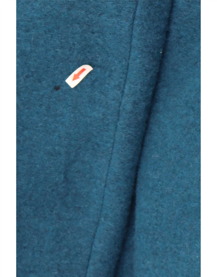 Zara Dame Overfrakke UK 14 Medium Navy Blue Polyester