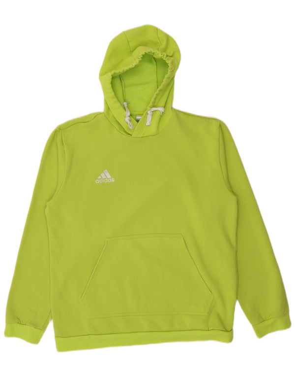 Adidas Mens Hoodie Jumper Large Green Cotton