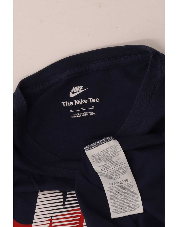 Nike grafisk t-shirt til mænd, medium marineblå bomuld