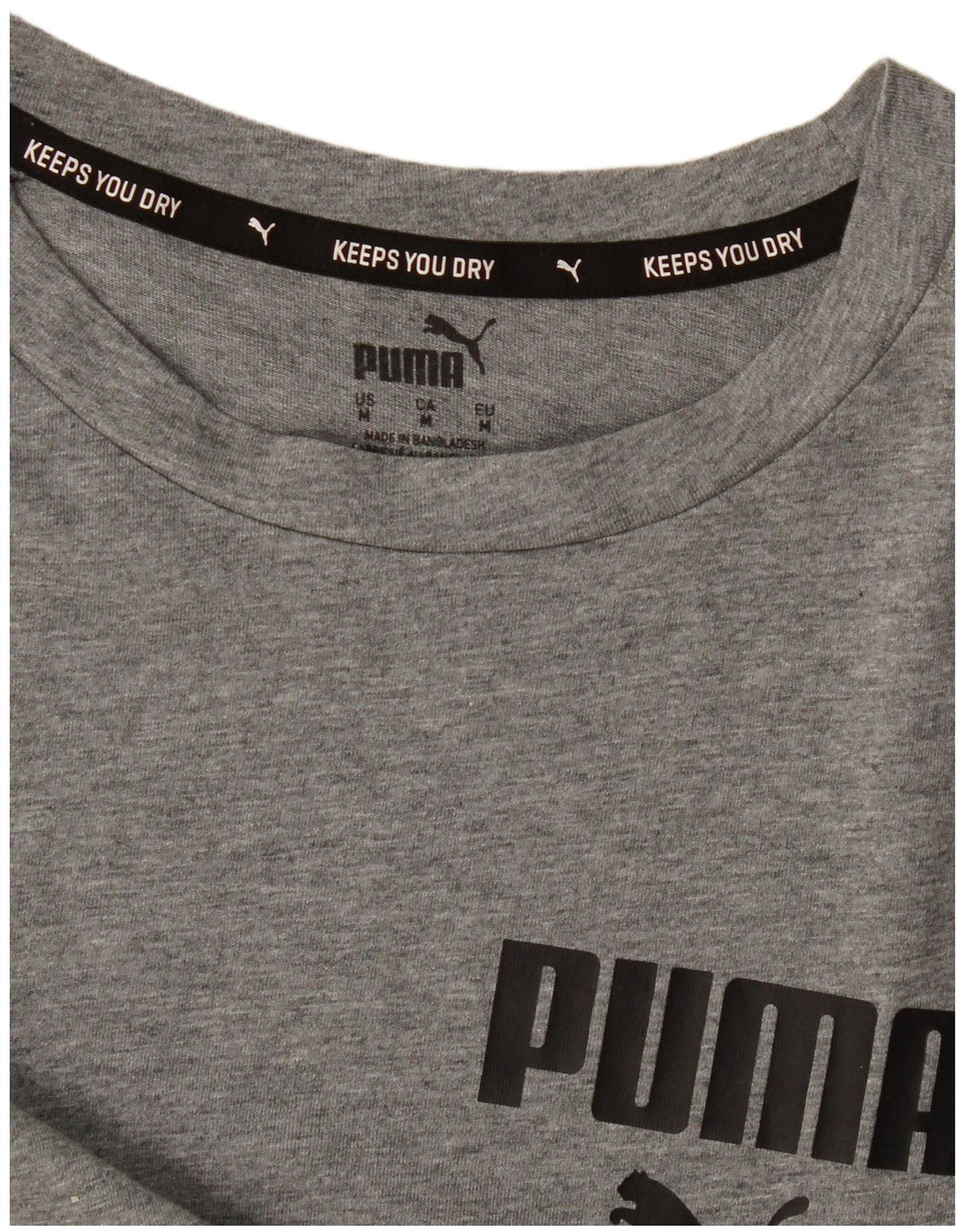 Puma Herre grafisk T-shirt Top Medium Grey Flecked