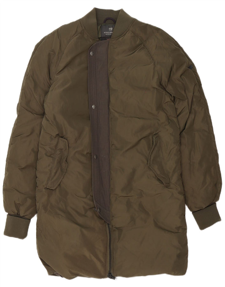 Scotch & Soda polstret frakke til kvinder UK 38 Medium Green