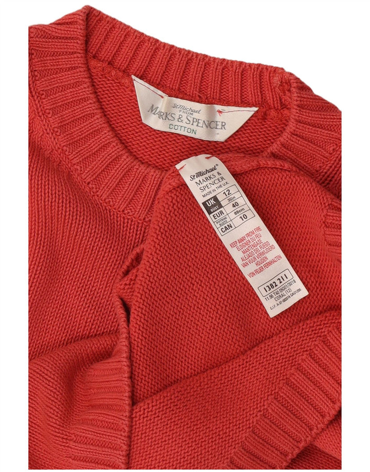 Marks & Spencer Dame sweater med rund hals DK 12 Medium Pink Bomuld