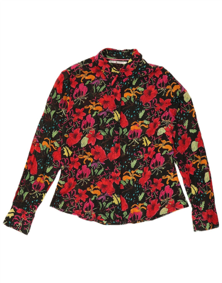 TOMMY HILFIGER Womens Shirt US 6 Medium Multicoloured Floral Cotton