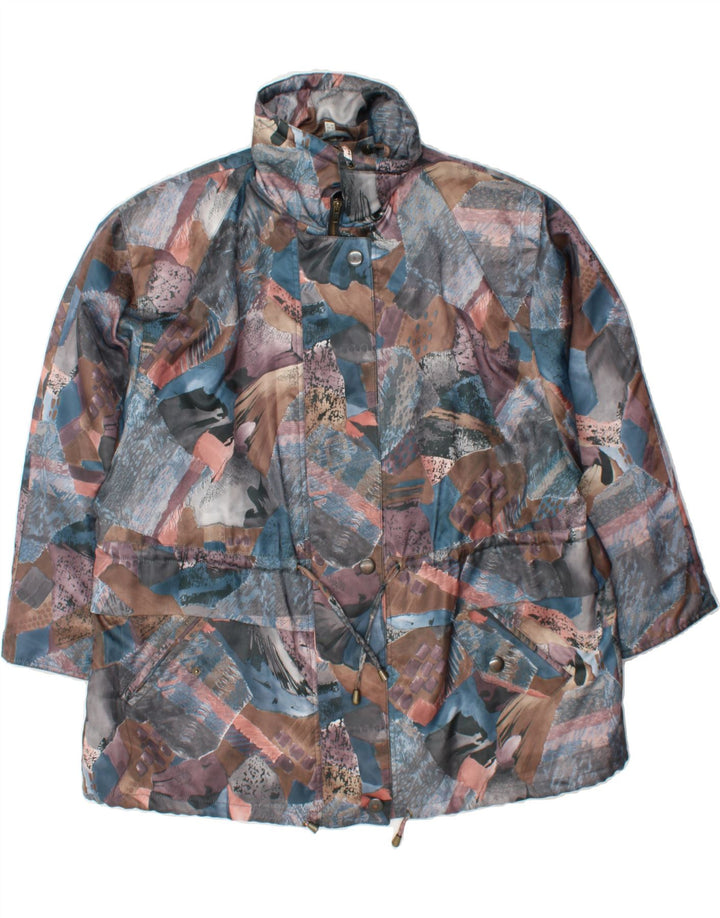 VINTAGE Womens Abstract Pattern Windbreaker Jacket UK 20 2XL Multicoloured Vintage Vintage and Second-Hand Vintage from Messina Hembry 