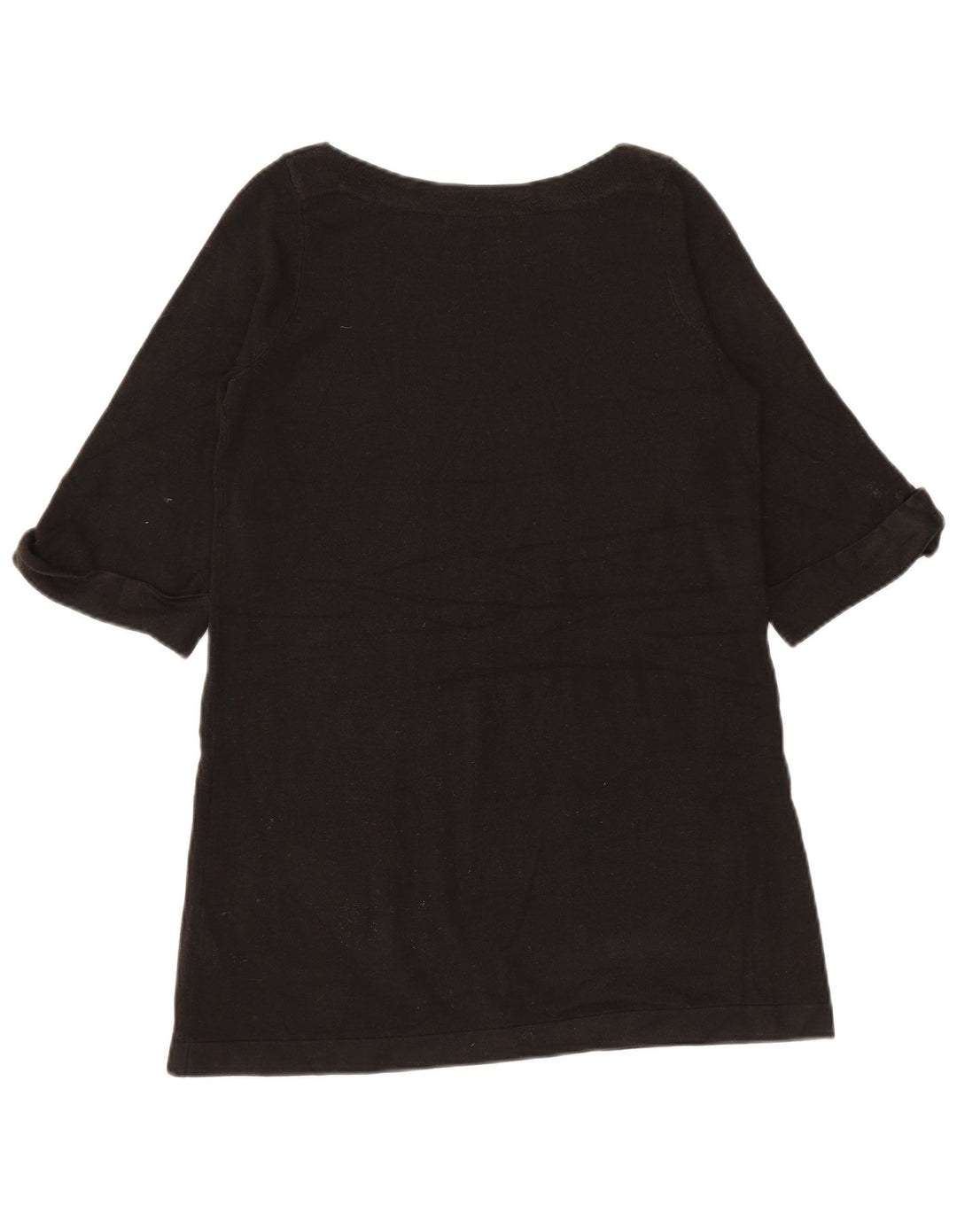 Marks & Spencer Dame 1/2-ærmet Boat Neck sweater UK 12 Medium Bla