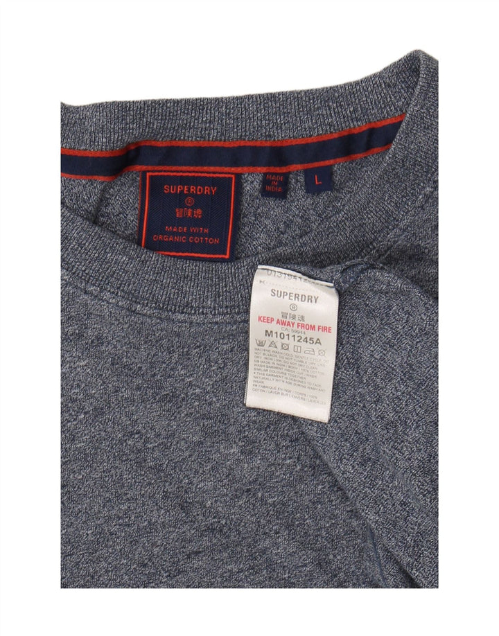 SUPERDRY Mens T-Shirt Top Large Navy Blue Cotton Vintage Superdry and Second-Hand Superdry from Messina Hembry 