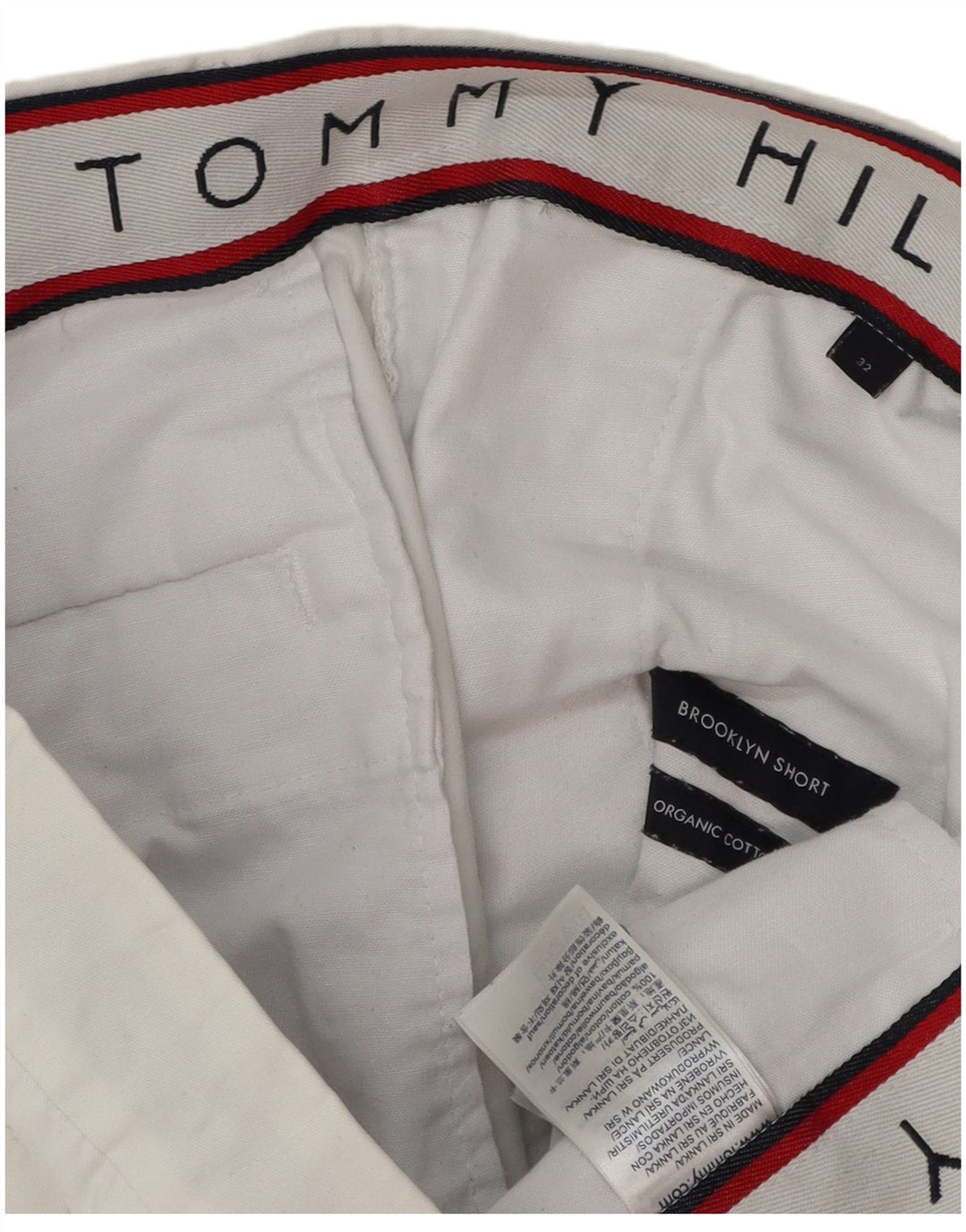 Tommy Hilfiger Herre Brooklyn Chino Shorts W32 Medium Hvid Bomuld