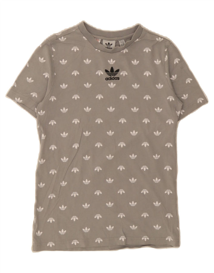 ADIDAS Boys T-Shirt Top 11-12 Years Grey Cotton Vintage Adidas and Second-Hand Adidas from Messina Hembry 