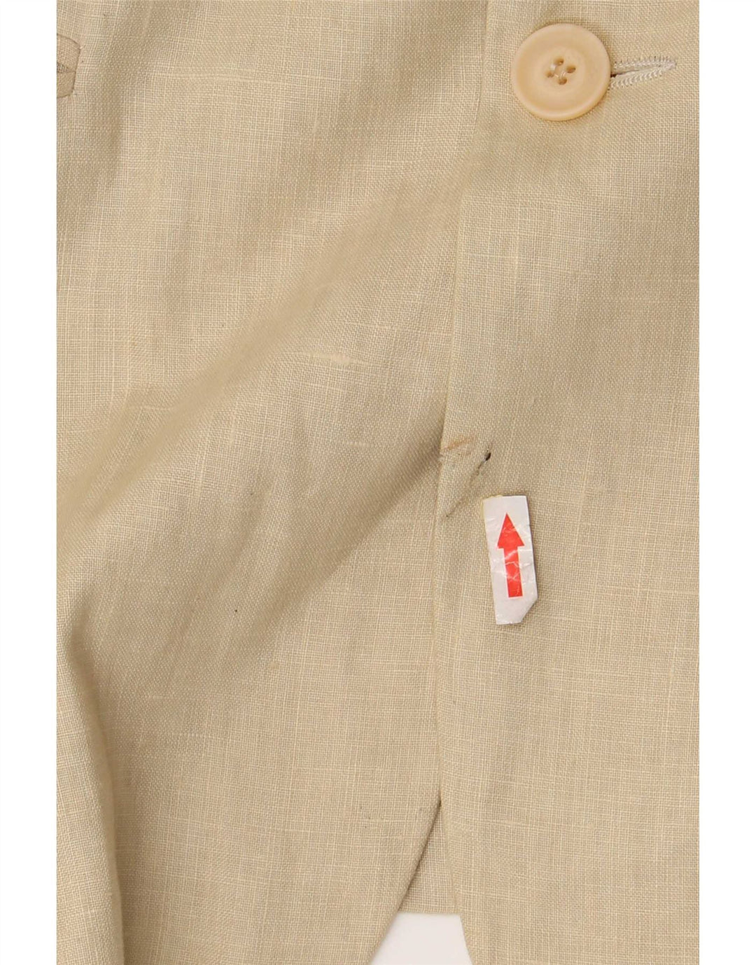 Vintage Herre 3-knaps blazerjakke UK 38 Medium Beige Linen