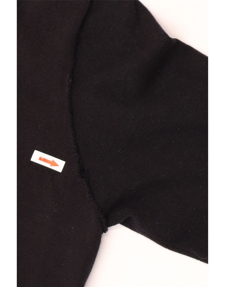 Zara Herre Cardigan Sweater Stor Sort Bomuld