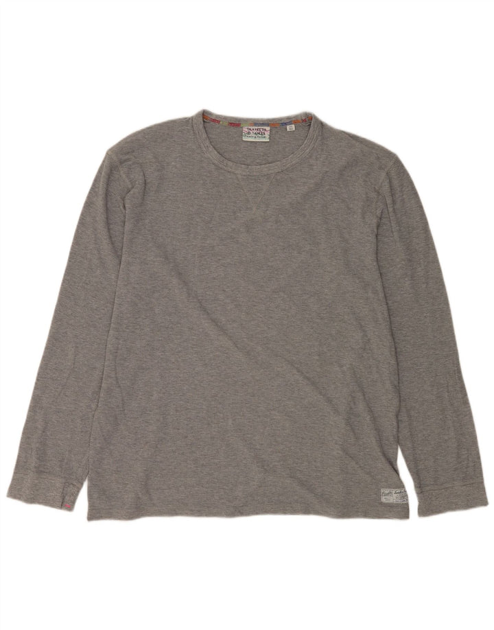 SCOTCH & SODA Herre Top Langærmet 2XL Grå Bomuld