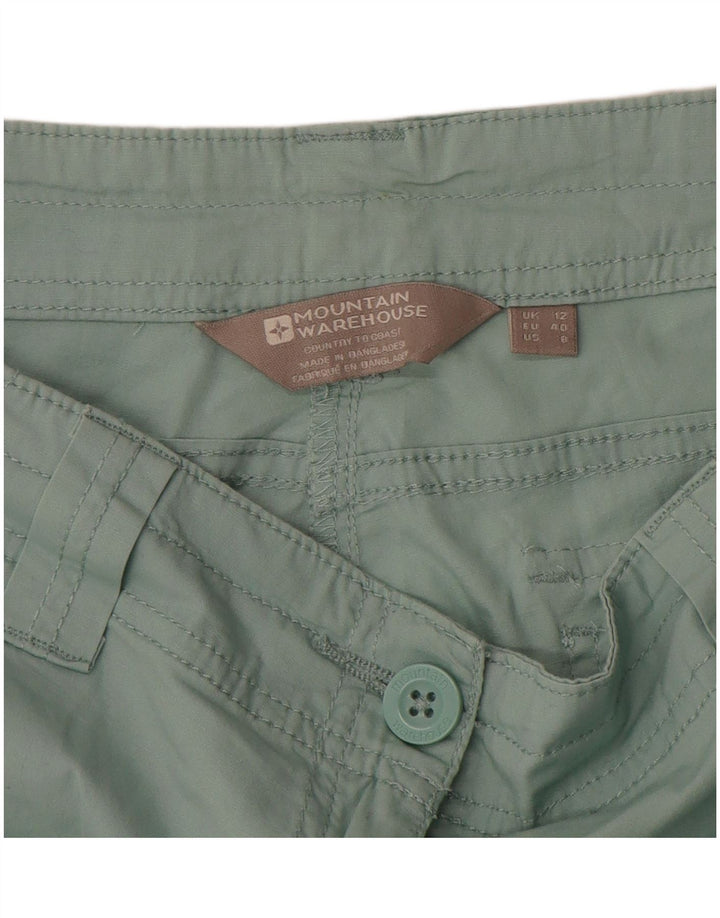 Mountain Warehouse Dame Chino Shorts UK 12 Medium W32 Grøn Bomuld