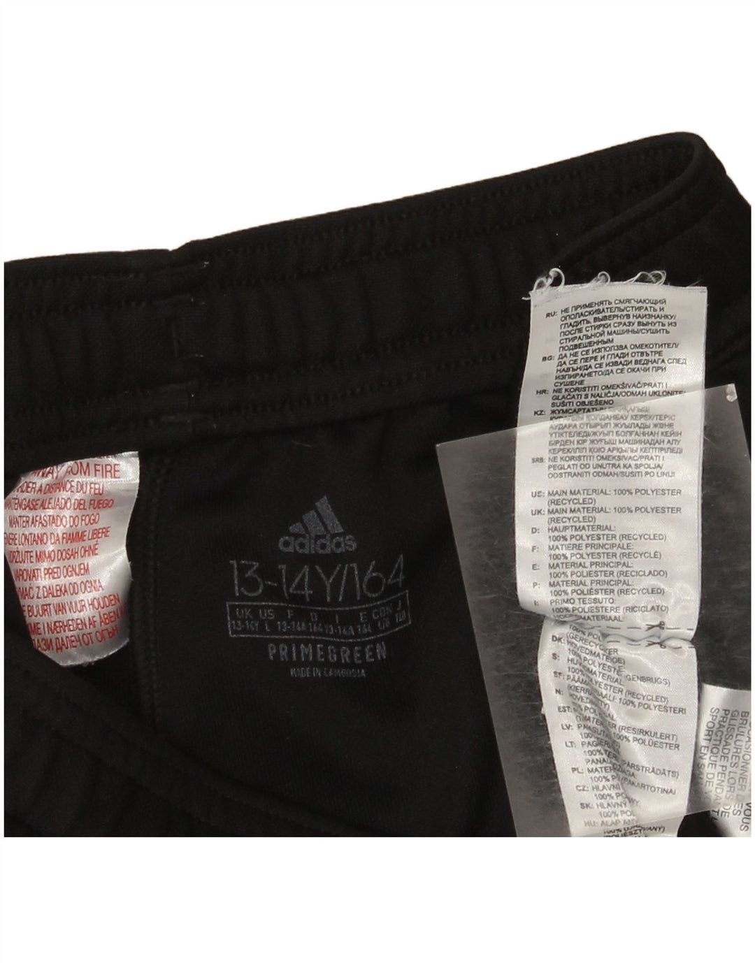 Adidas Boys Aeroready Tracksuit Bukser 13-14 år Sort Polyester