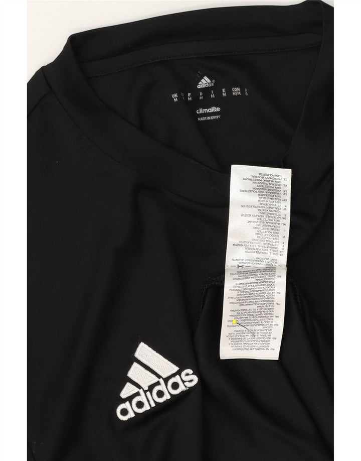 Adidas Herre Climalite T-Shirt Top Medium Sort Polyester
