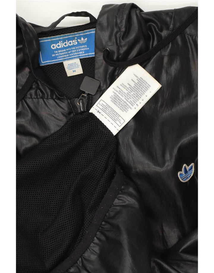 Adidas Regnjakke med hætte til mænd UK 38 Medium Sort Polyester