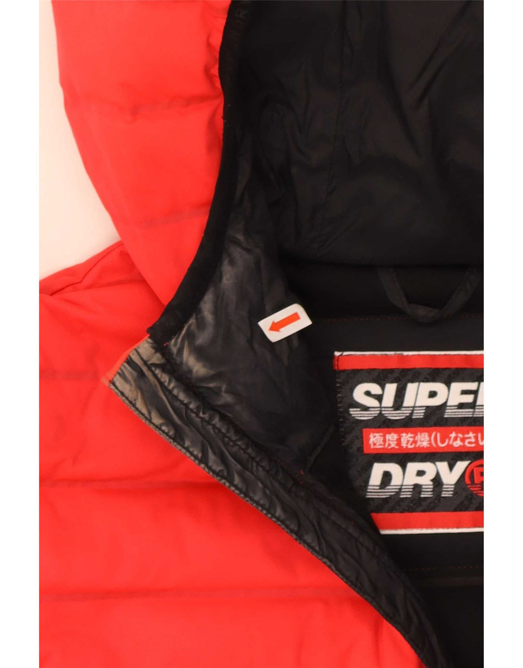 Superdry Polstret hættejakke til kvinder UK 10 Lille rød polyester