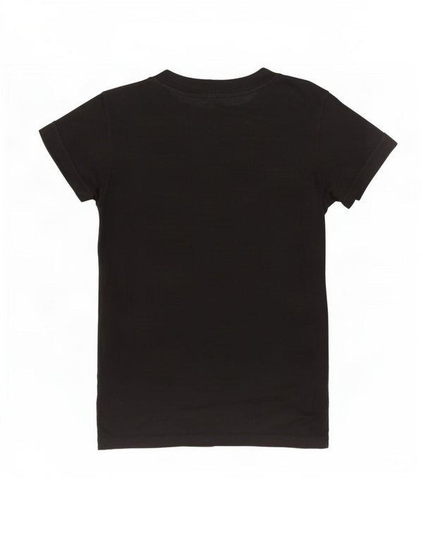 Adidas Dame Grafisk T-Shirt Top UK 10 Small Black Bomuld