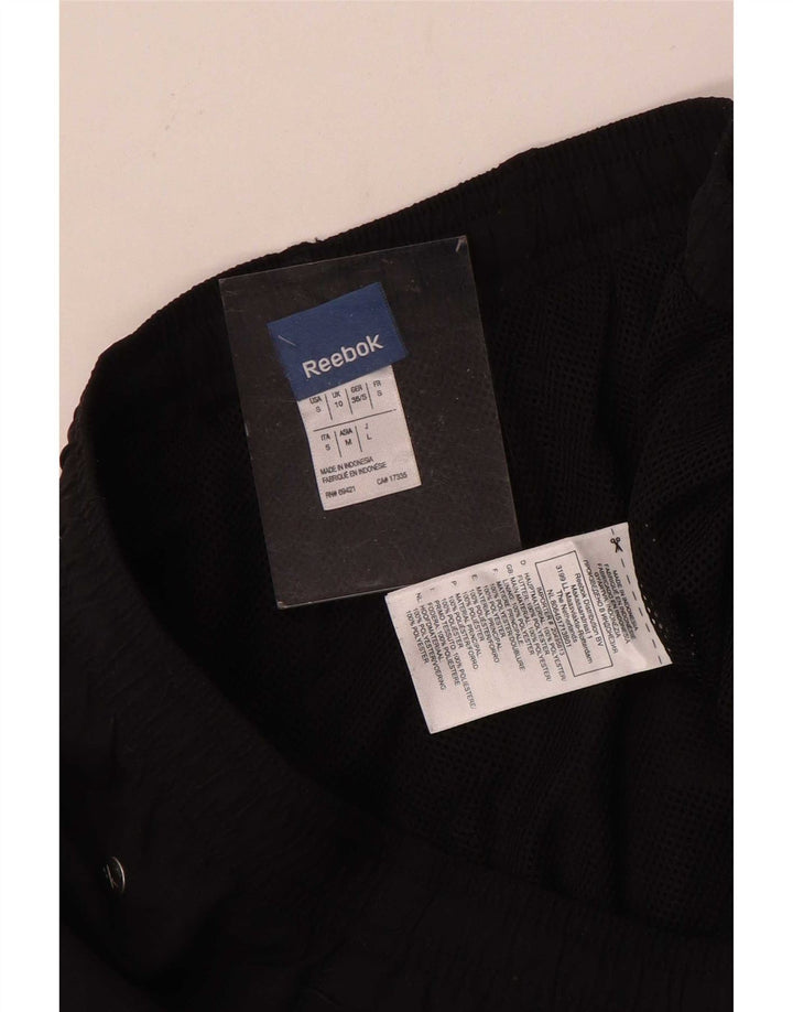 Reebok Dame Capri Træningsdragt Bukser UK 10 Small Black Polyester