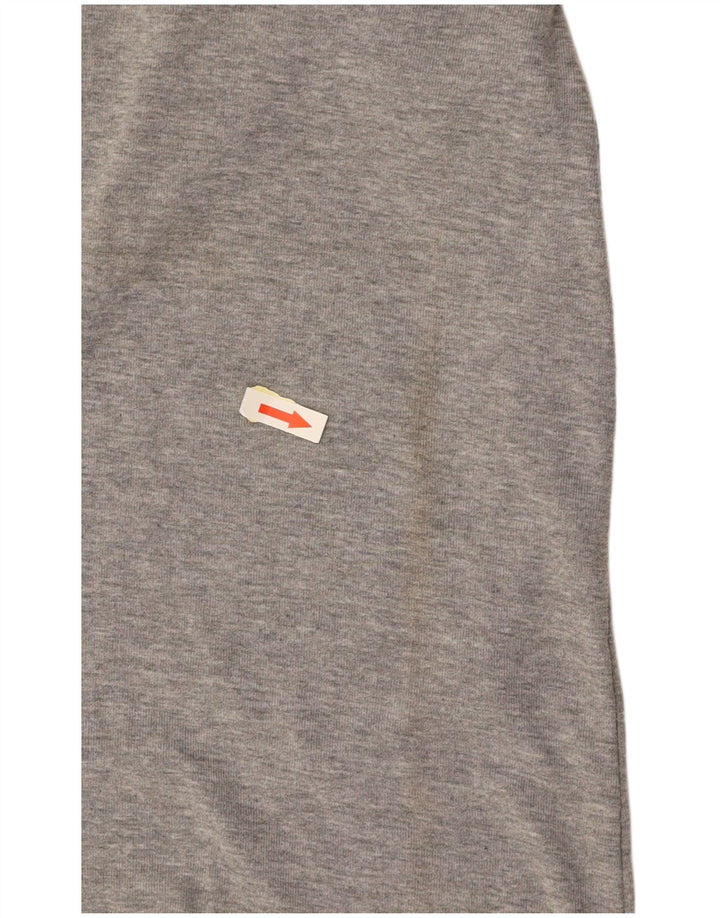 REEBOK Grafisk T-shirt top til kvinder UK 14 Mellemgrå bomuld